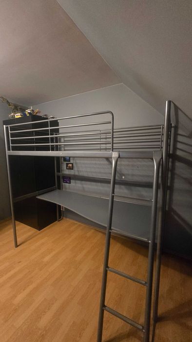 Sprzedam Łóżko piętrowe, metalowe + biurko