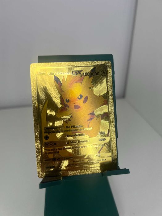 Złota Wysokie HP Karta Pokemon Pikachu Ultra 1mln 500000 Basic Vmax