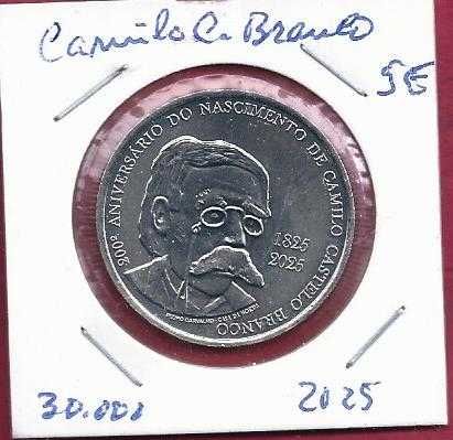 Euros Portugal  5 euros 2025  Camilo Castelo Branco