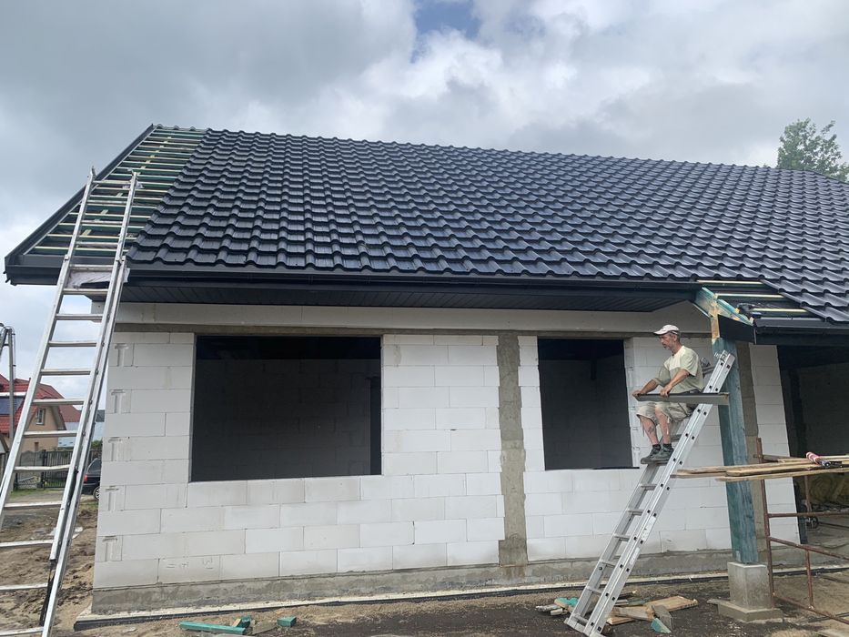 Dachy Przebudowy Budowa Domów Pokrycia Dachowe Blachodachówka Trapez