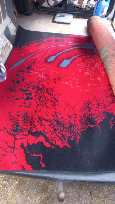 Dywan wełniany 200x300cm.PRL vintage style.