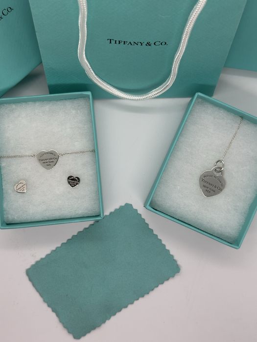 Набір Tiffany сережки підвіска браслет