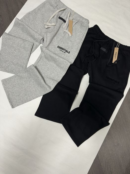 essentials (штани спортивні,сірі/чорні)БЕЗ ФЛІСУ