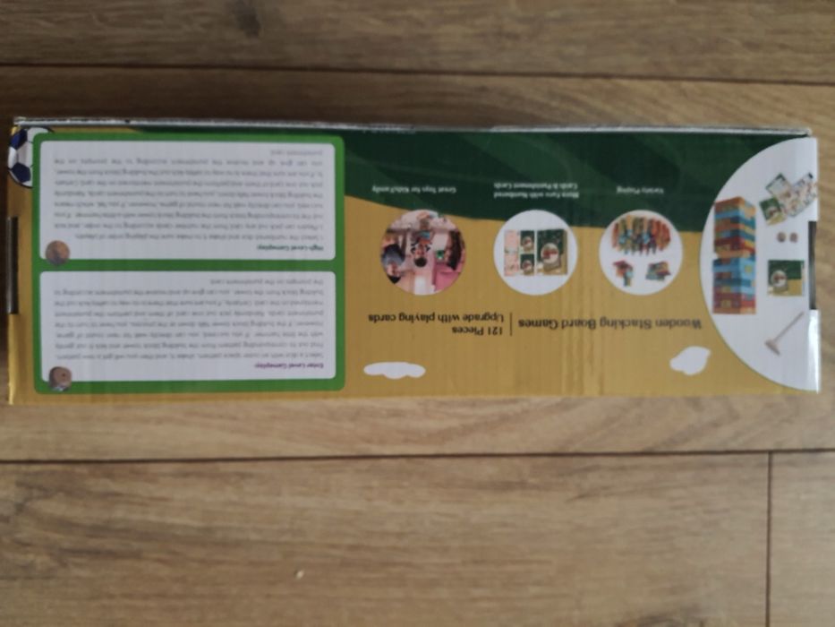 Piłkarzyki wieża klocki drewniane jenga