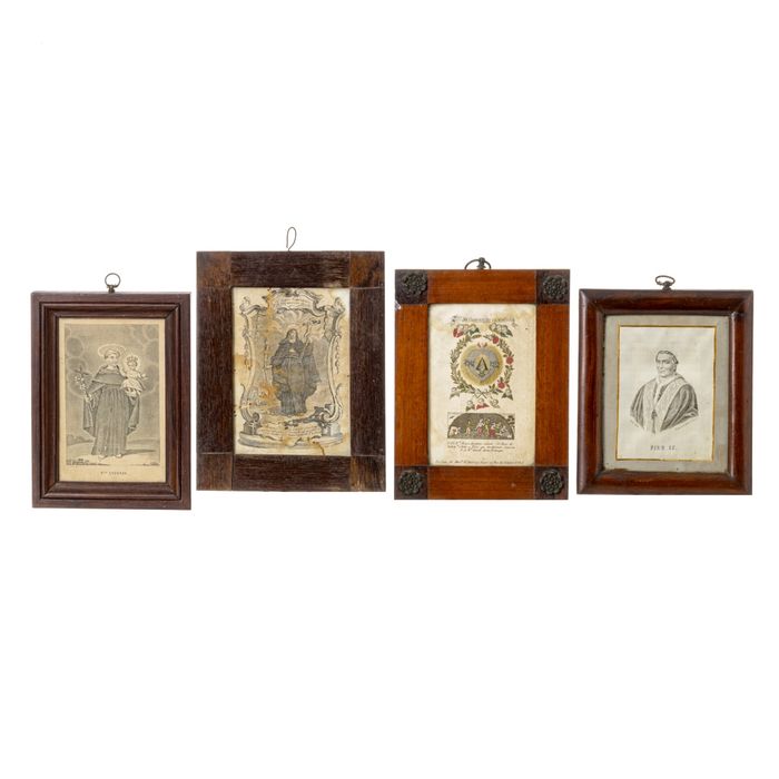 Quatro gravuras religiosas - Século XIX