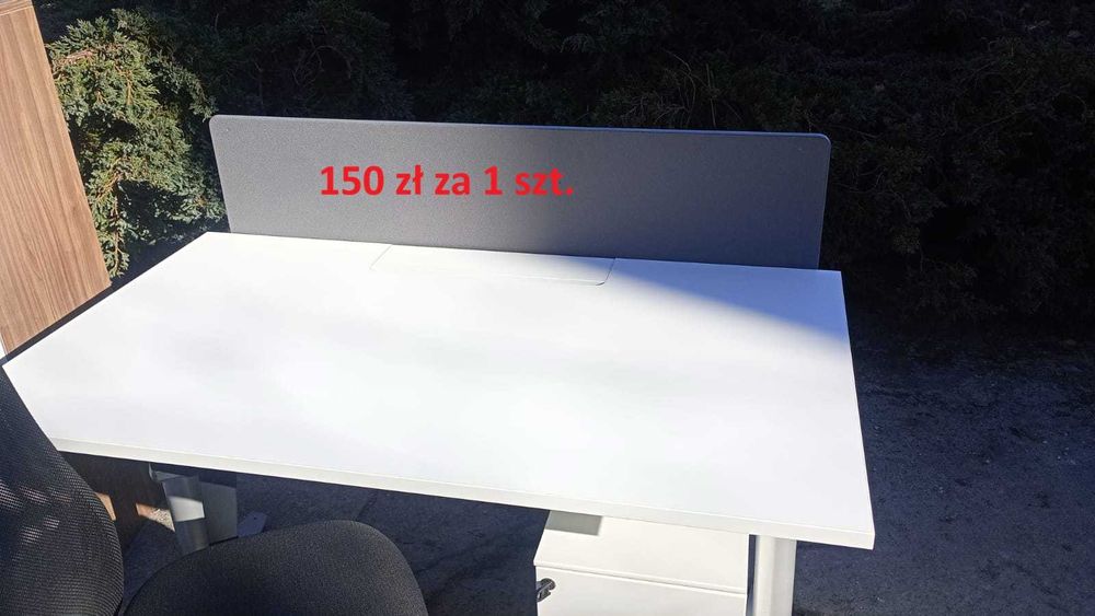 Przegroda biurowa przegrody ściany ścianki biurowe 130x33 szara biuro