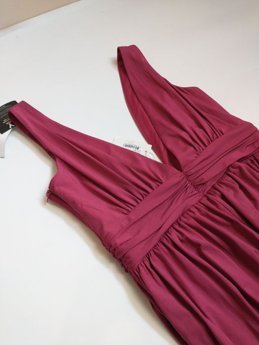 Nelly sukienka maxi Deep V Front Gown Sangria r. 36 nowa z metk