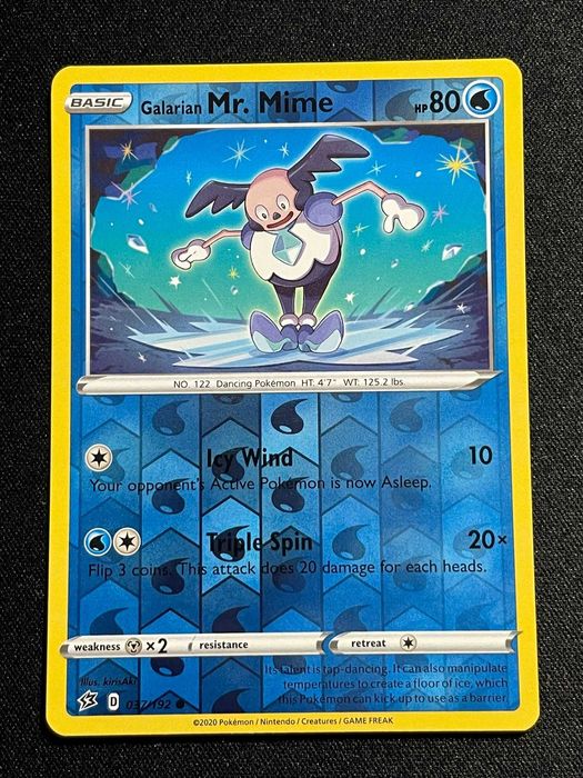 Carta Pokémon Galarian Mr Mime 37/192 Rebel Clash