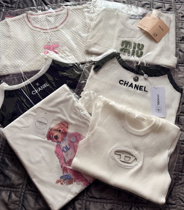 Футболка шанель,Chanel,miu,Polo