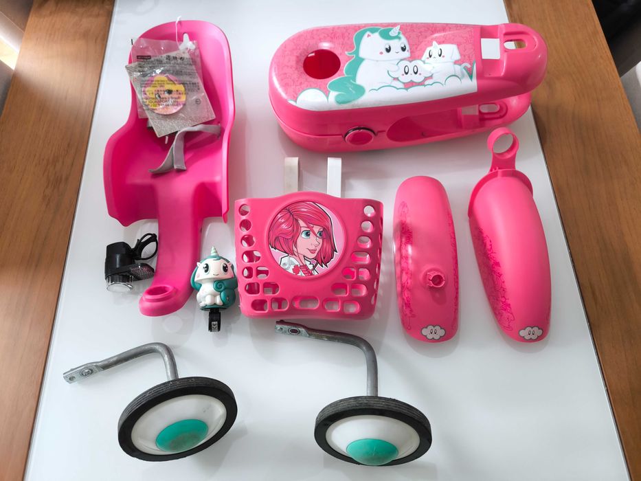 Bicicleta Infantil Btwin 14” com Rodinhas e Acessórios