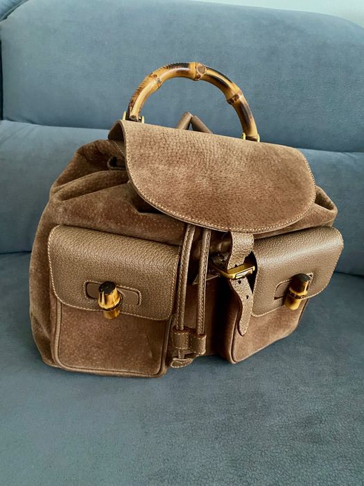 Vintage Gucci plecak zamszowy