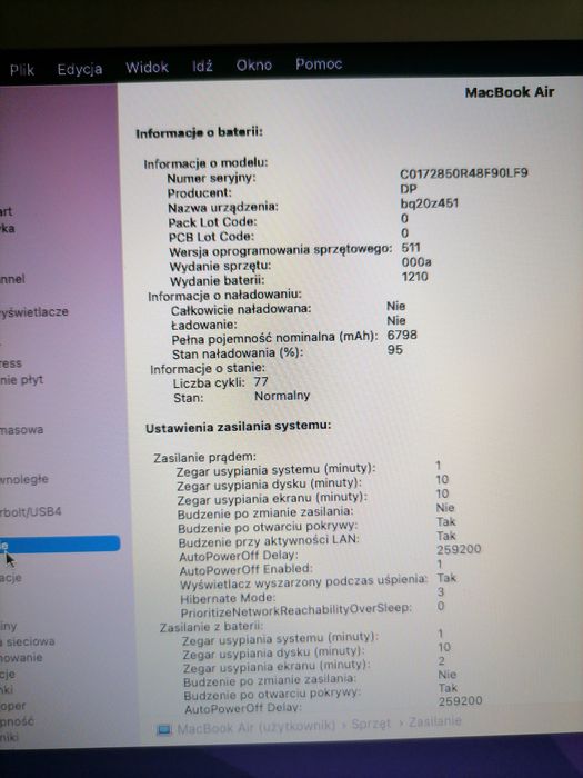 MacBook Ideał 13 A1466 i5 5 gen 8GB/128GB SSD 2017/22r 77 cykli