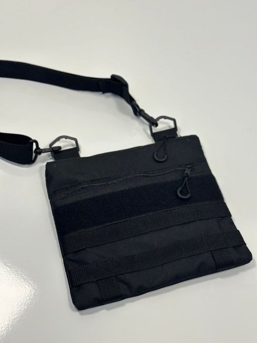 Чоловіча тактична сумка месенджер через плече тактическая плечо чорна