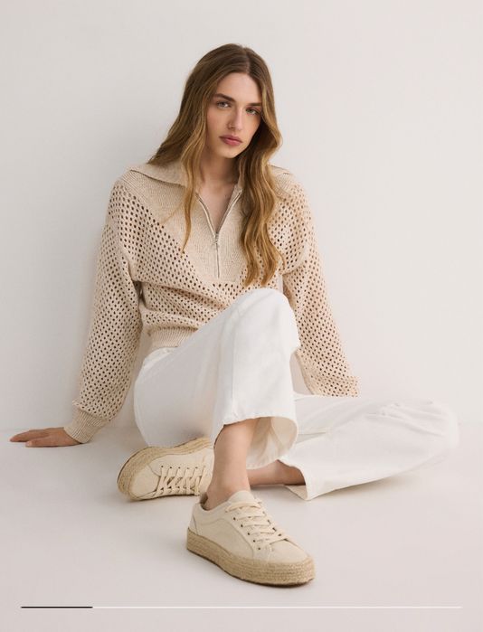 Кеди мокасини Reserved з плетеною підошвою, літні