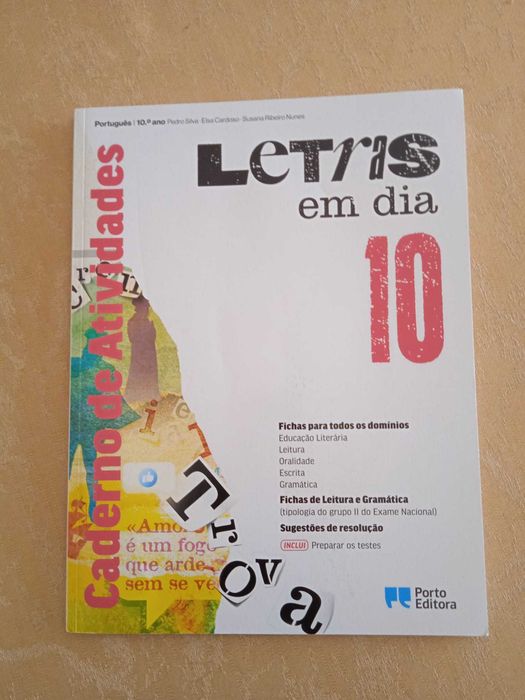 Caderno - Letras em dia - Português - 10.º ano (NOVO)