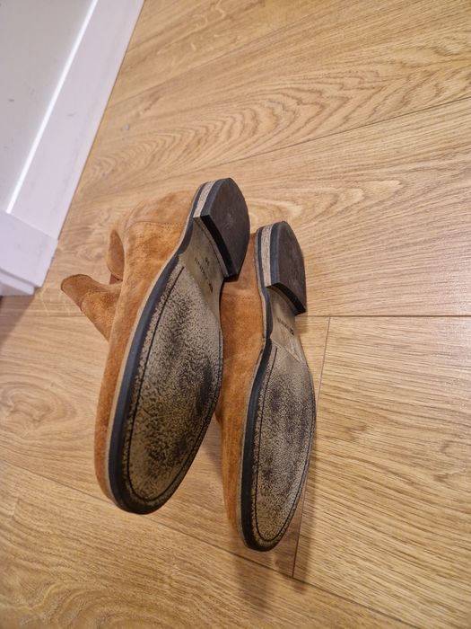 Botki Carini zamszowe camel r. 38 krótkie nowe