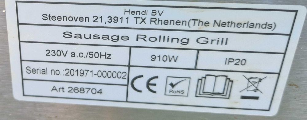 Opiekacz rolkowy do parówek na 11 rolek markowej HENDI 268704