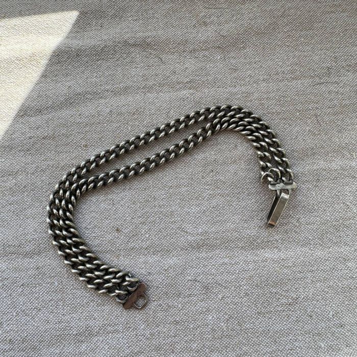 Bransoleta Srebrna Męska Pancerka Pierwsza połowa XX wieku