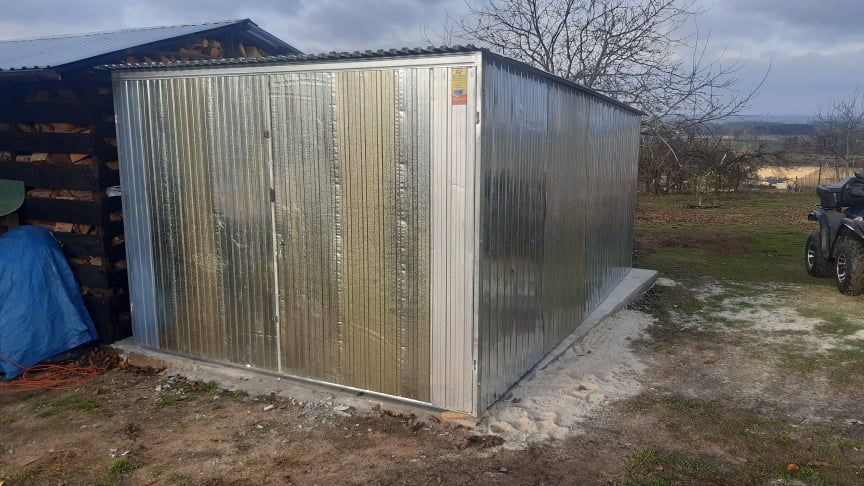 Garaż blaszany 3x5 III gatunek blachy schowek na budowę - PROMOCJA !!!