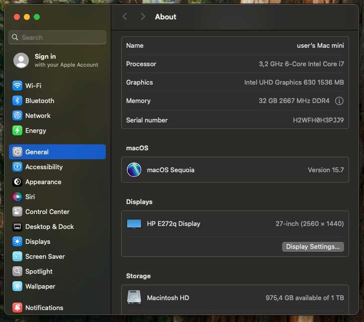 Mac Mini 2018 i7-8700B/32GB/1T SSD