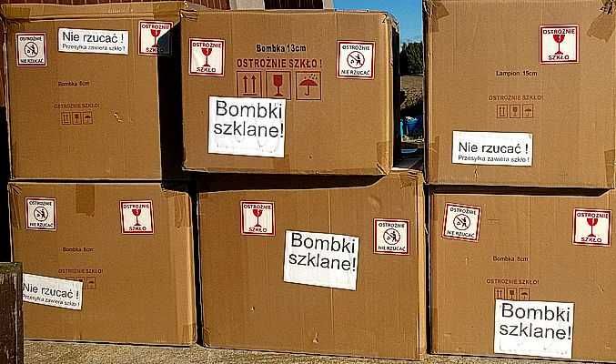 Kula wisząca szklana 15cm bańka świecznik lampion