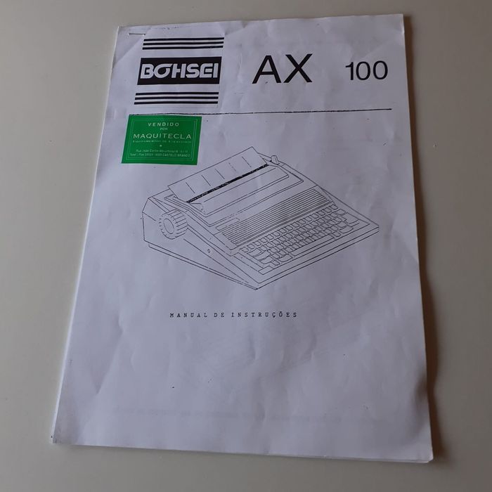 Máquina de escrever elétrica BOHSEI AX 100