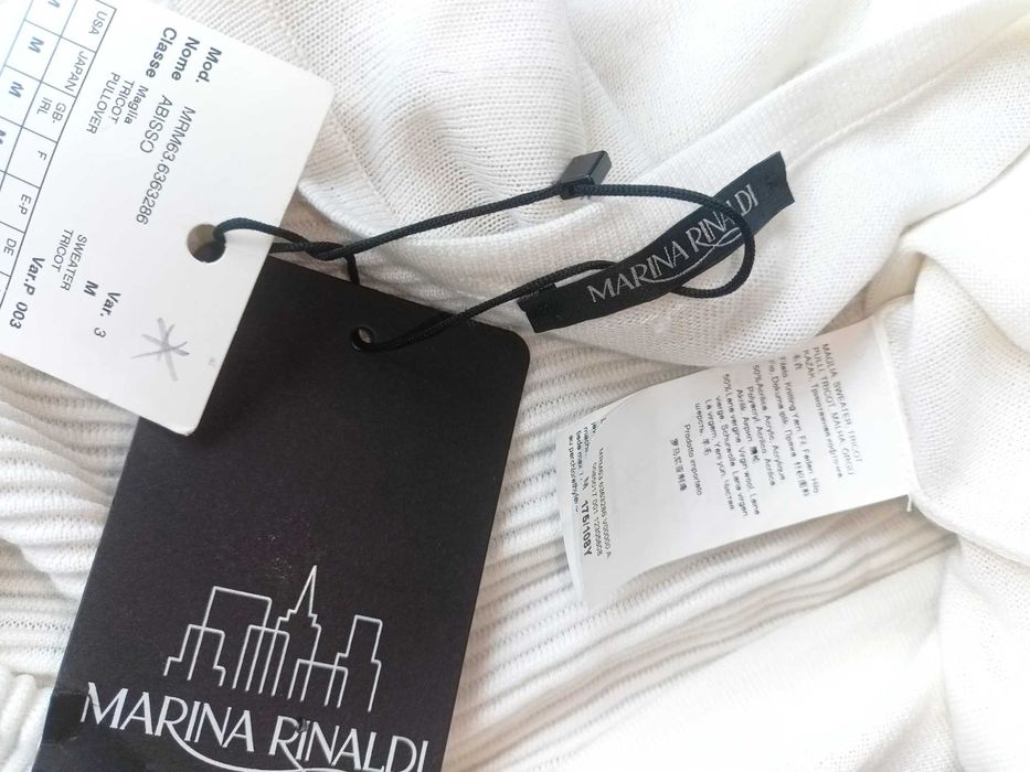 Max Mara biały sweter oversize 38 NOWY