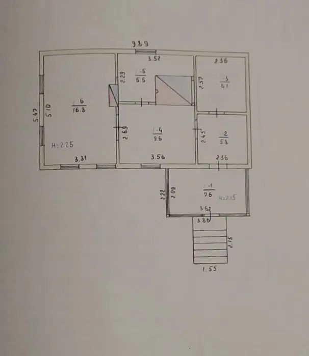 N:14042 - Продаж будинку, 2-кімн, Піски, 50 м², 1-пов, 8 сот