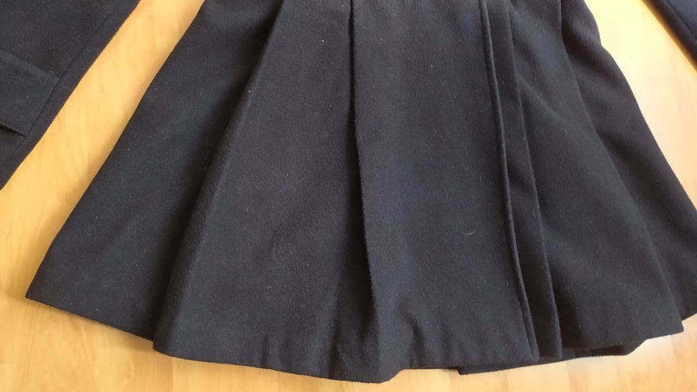 Czarny rozkloszowany płaszcz lolita ouji kodona dark academia vintage