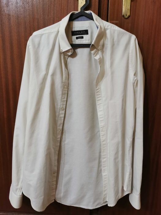 Camisa branca zara homem