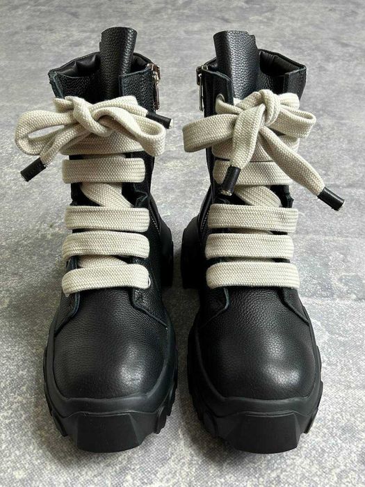 Черевики Rick Owens Bozo Tractor Jumbo Lace Boots боти чорні DRKSHDW