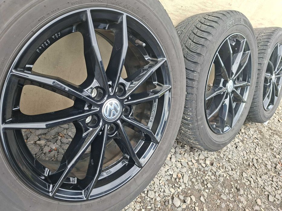 [K81] KOŁA ZIMOWE,ALUFELGI 17'' 5x112 VW Passat B8,T-Roc,Touran+215/55R17. J.Nowe !