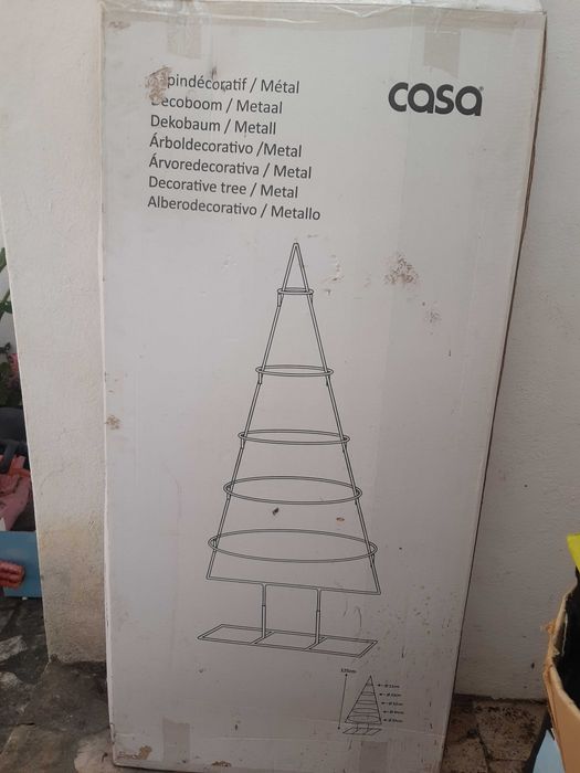 Arvore Natal exibição de ornamento metal