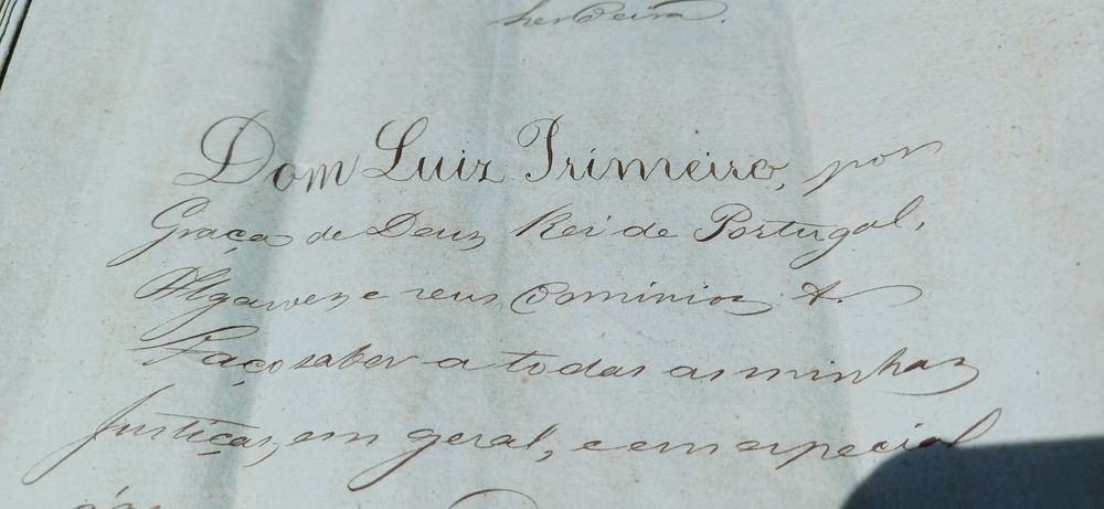 Carta de Sentença Século 19 Rei  D. Luiz Primeiro