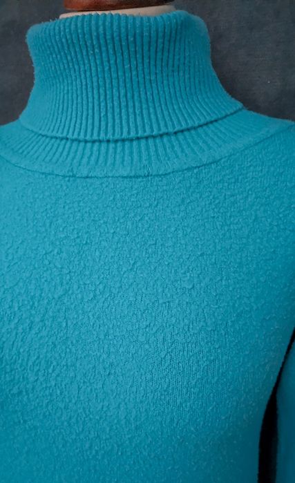 Golf tunika swetr sweter sukienka baranek miś