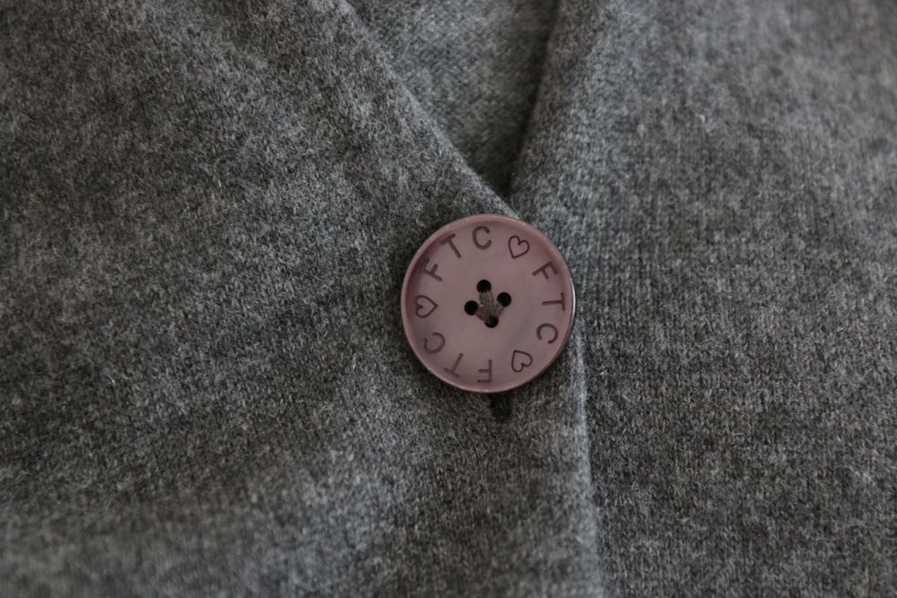 Sweter kardigan FTC Cashmere prawie 100% kaszmir M repeat z kapturem