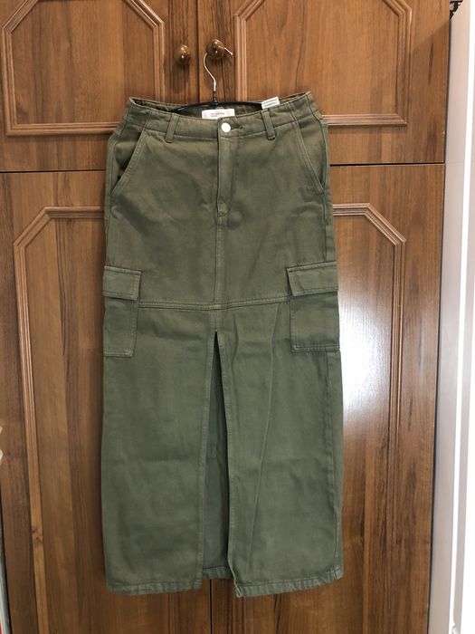 Джинсова спідниця довга