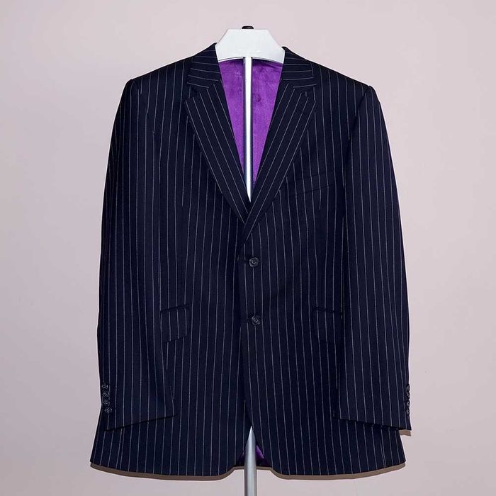 300£ Crombie UK 42L шерстяной пиджак на высокий рост 100% шерсть Super 130's