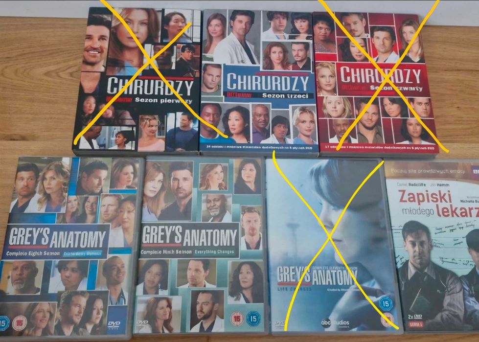 Chirurdzy Grey's Anatomy serial DVD płyty polski angielski sezon 3 8 9