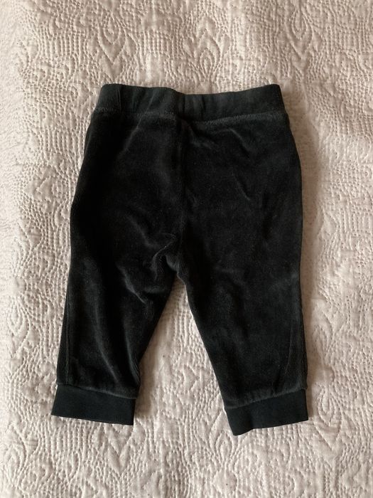 H&M welurowe spodnie niemowlęce 68 czarne