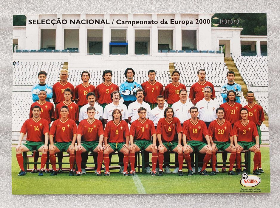 Antigo Poster ~ " SELEÇÃO NACIONAL do CAMPEONATO da EUROPA 2000 ".