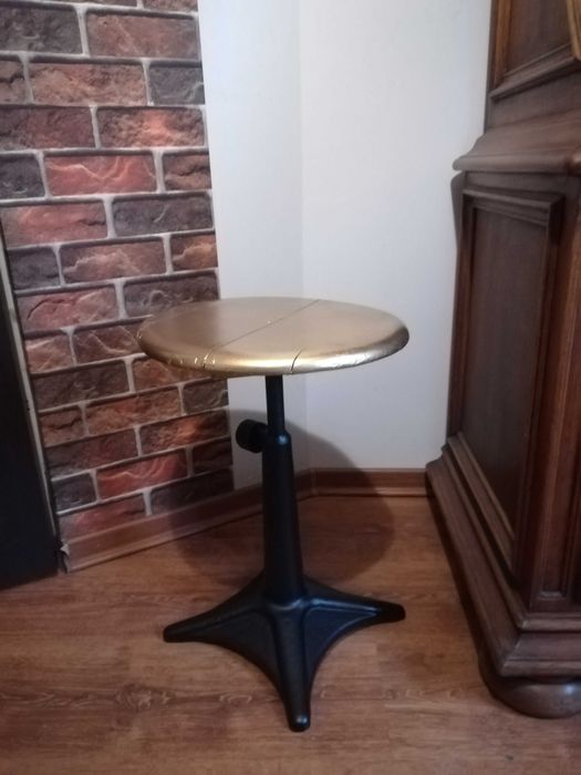 stołek taboret żeliwny loft retro antyk
