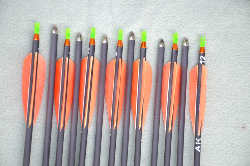 Strzały halowe Beman 9,3 Carbon 340 do łuk bloczkowy tarczowy 13szt.