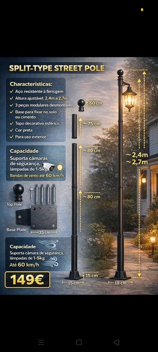 Poste kit 149€. Oportunidades