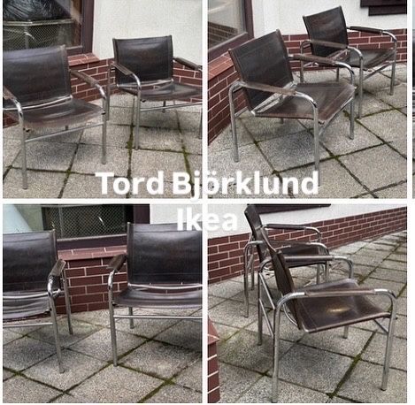 Tord Bjorklund dla Ikea. Fotel Klinte. Lata 80-te