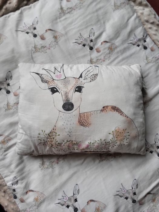 Koc kołdra w sarenki handmade eclectic living