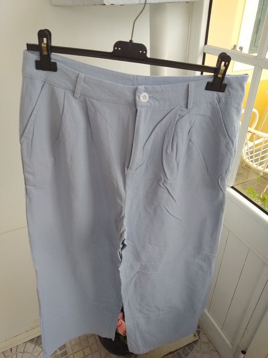 Calças azuis claras confortáveis, casual chic - Shein - Tamanho XL