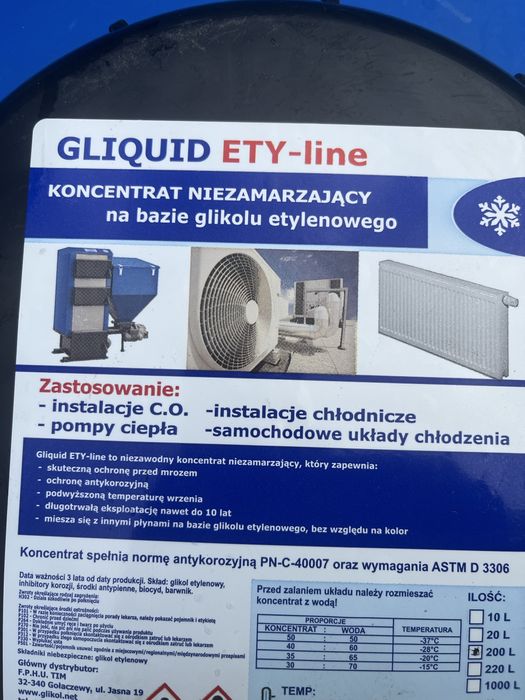 Sprzedam glikol kazdą ilość -37stopni