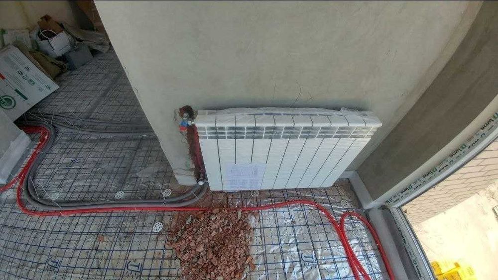 Отопление под ключ. Разводка горячей воды по трубах. Тёплый пол