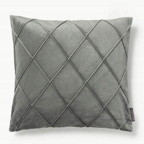 Poszewka na poduszkę z aksamitu Nobless 50 X50cm szara